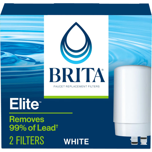 Brita Faucet Mount Water Filter System, White, No-Wait Filtration, Easy Install, Multi-Use Tap Water Filter for Kitchens, Bathrooms & Small Spaces
