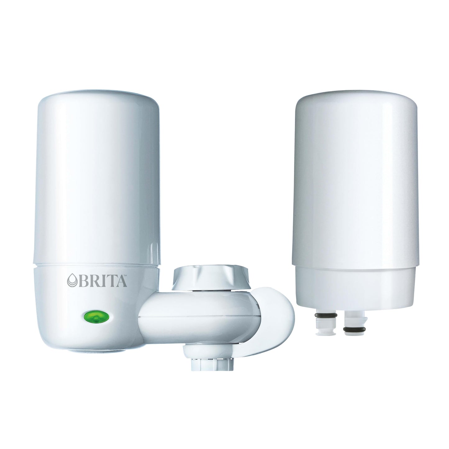Brita Faucet Mount Water Filter System, White, No-Wait Filtration, Easy Install, Multi-Use Tap Water Filter for Kitchens, Bathrooms & Small Spaces