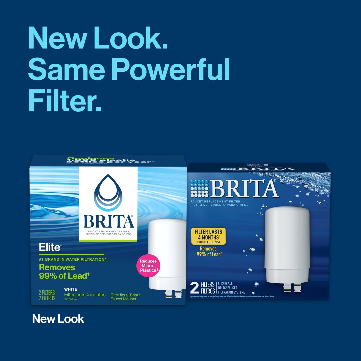 Brita Faucet Mount Water Filter System, White, No-Wait Filtration, Easy Install, Multi-Use Tap Water Filter for Kitchens, Bathrooms & Small Spaces