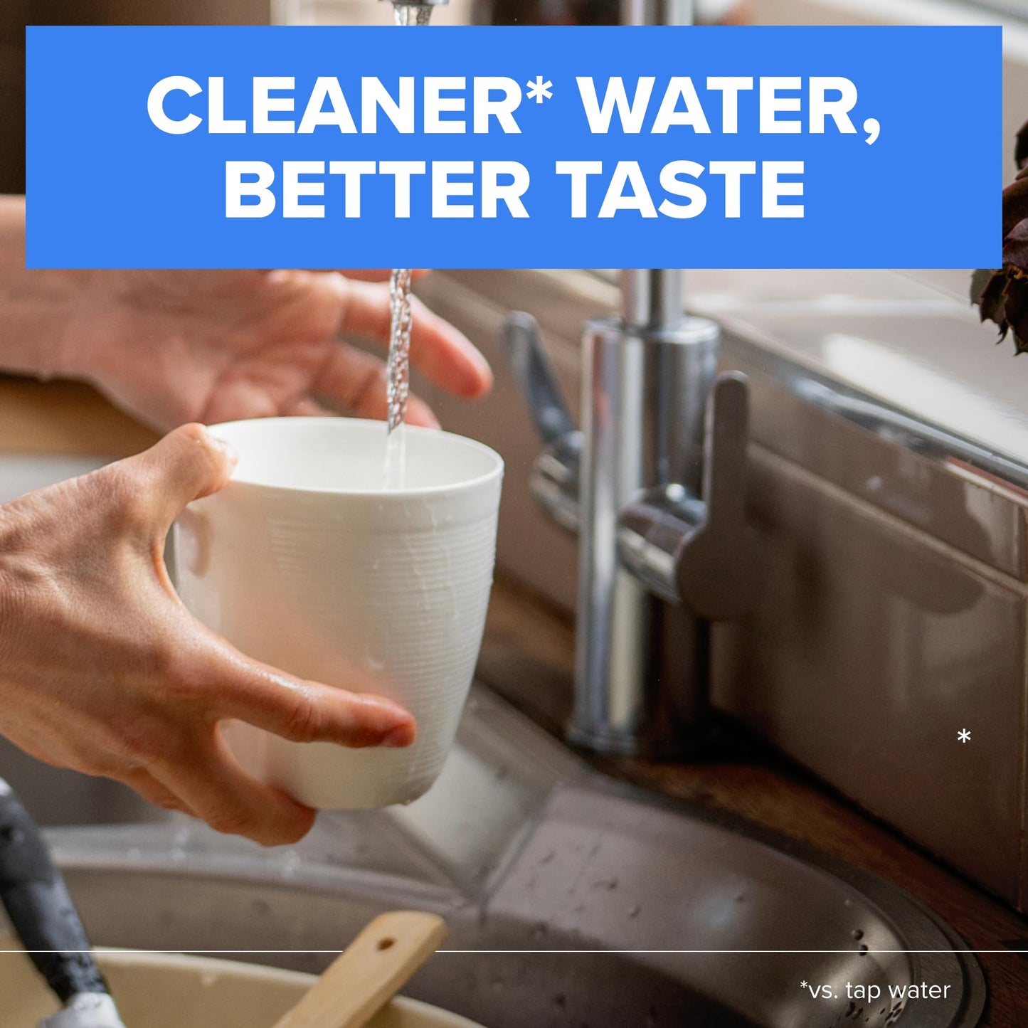 Brita Faucet Mount Water Filter System, White, No-Wait Filtration, Easy Install, Multi-Use Tap Water Filter for Kitchens, Bathrooms & Small Spaces