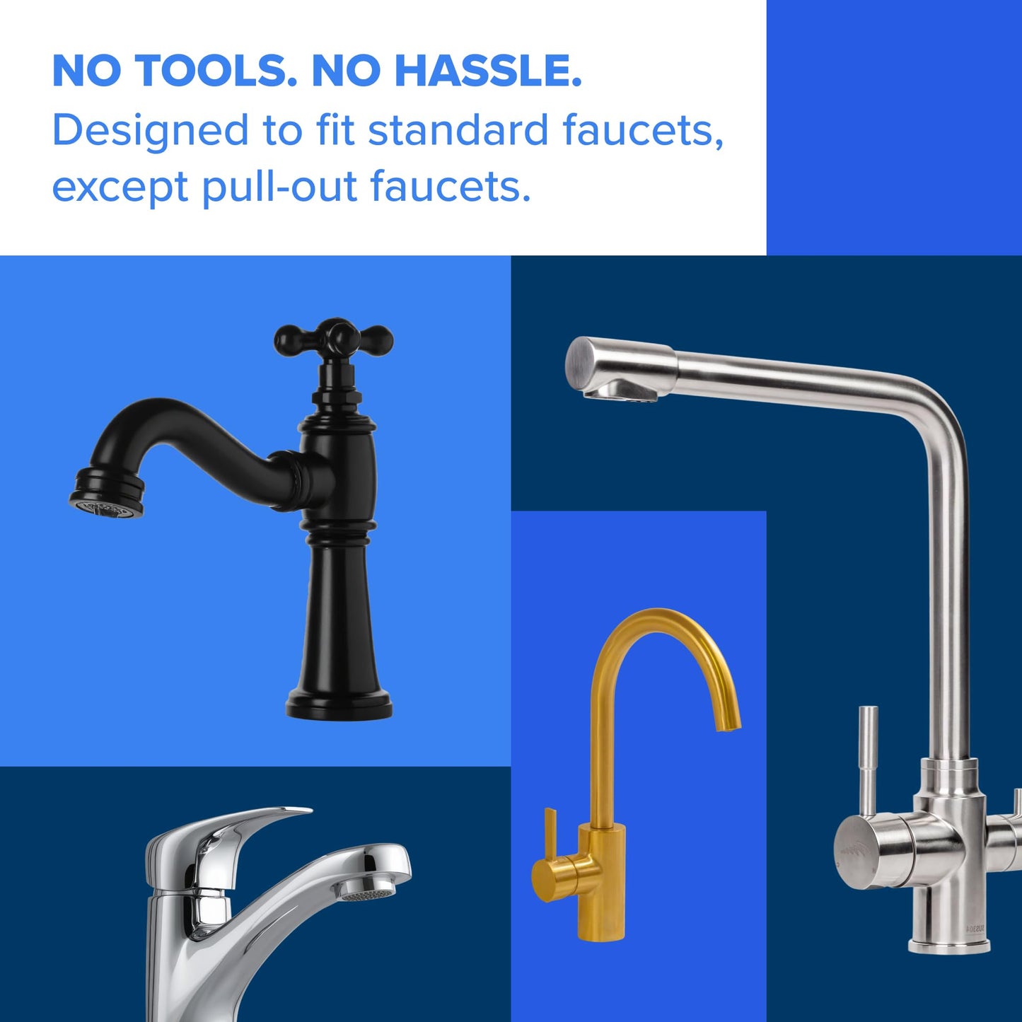 Brita Faucet Mount Water Filter System, White, No-Wait Filtration, Easy Install, Multi-Use Tap Water Filter for Kitchens, Bathrooms & Small Spaces