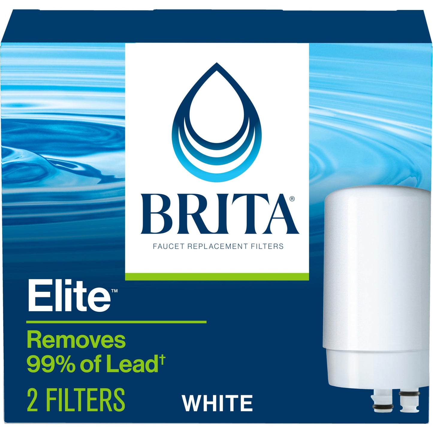 Brita Faucet Mount Water Filter System, White, No-Wait Filtration, Easy Install, Multi-Use Tap Water Filter for Kitchens, Bathrooms & Small Spaces