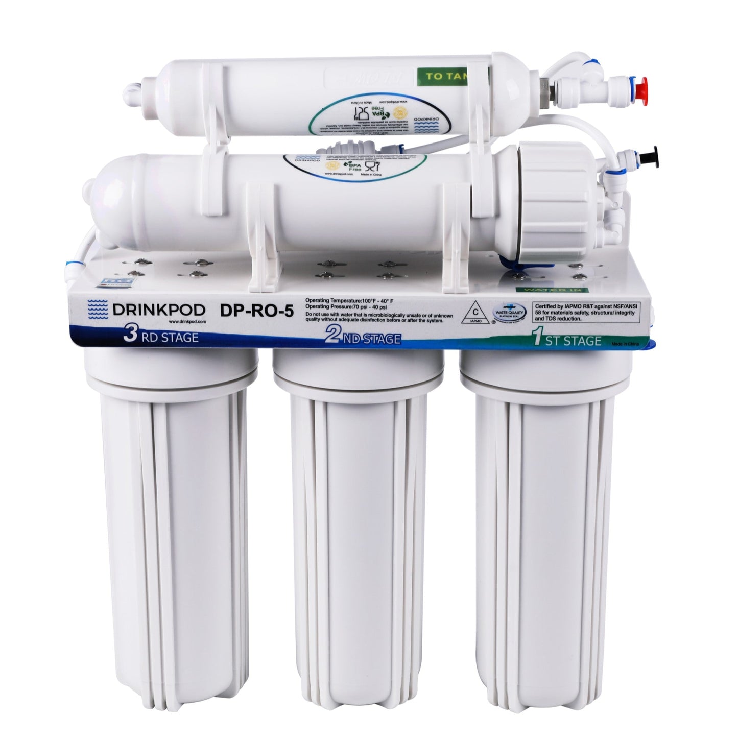 Reverse Osmosis 5 Stage Under Sink with Brushed Nickel Faucet