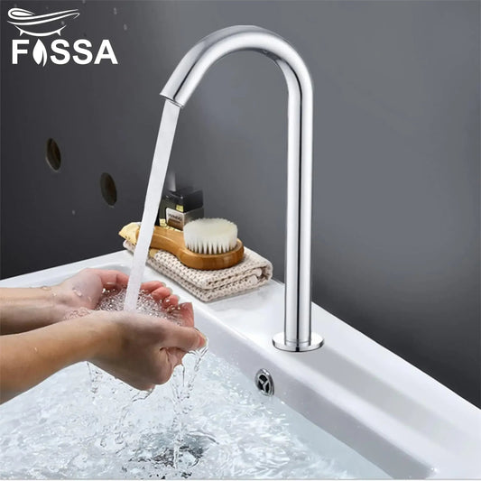 Touchless Bathroom Sink Faucets Automatic Induction Sensor Water Faucet Infrared Single Cold Tap with Control Box