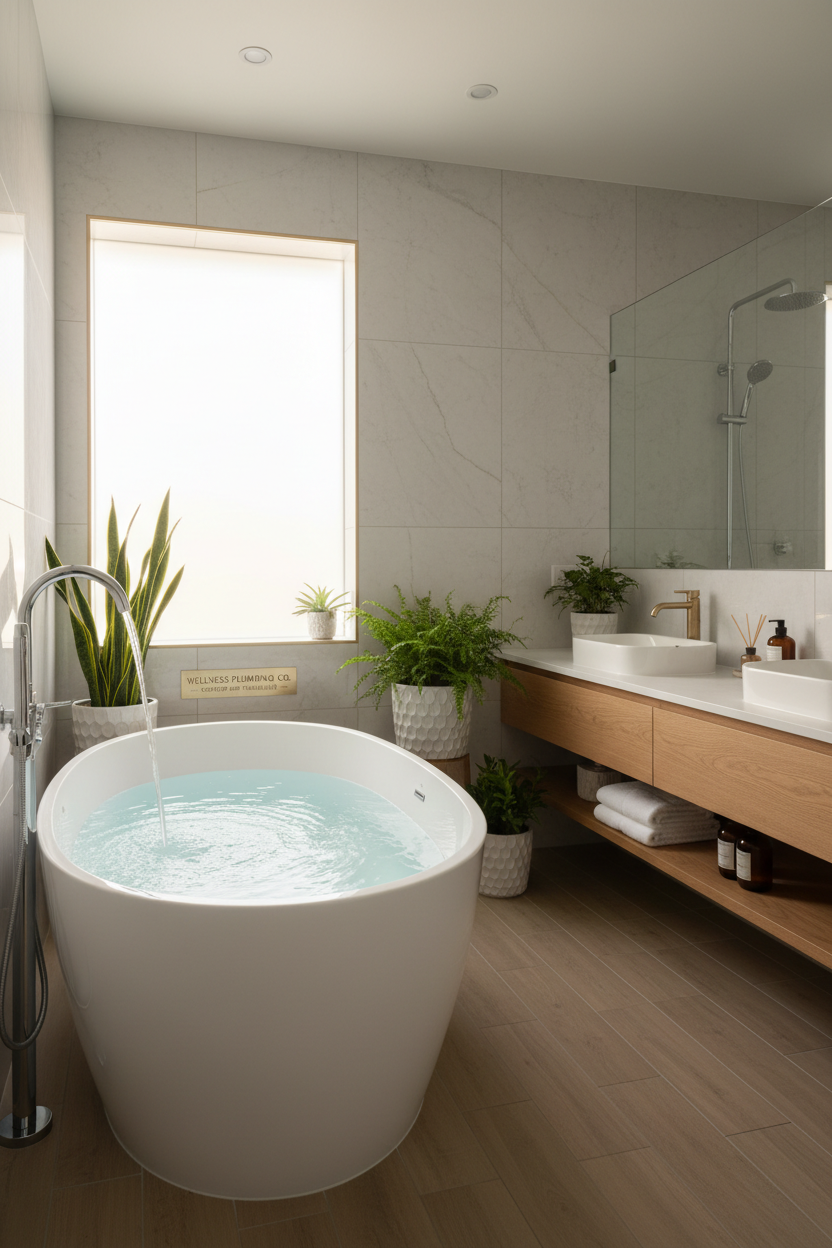 Wellness Plumbing Image with Text